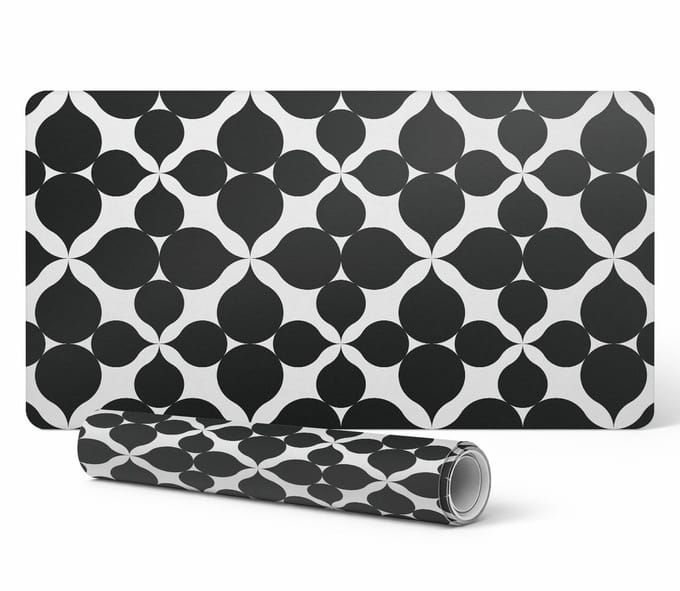 Duurzame gamingmat met geometrisch bloemenpatroon 90x45 cm