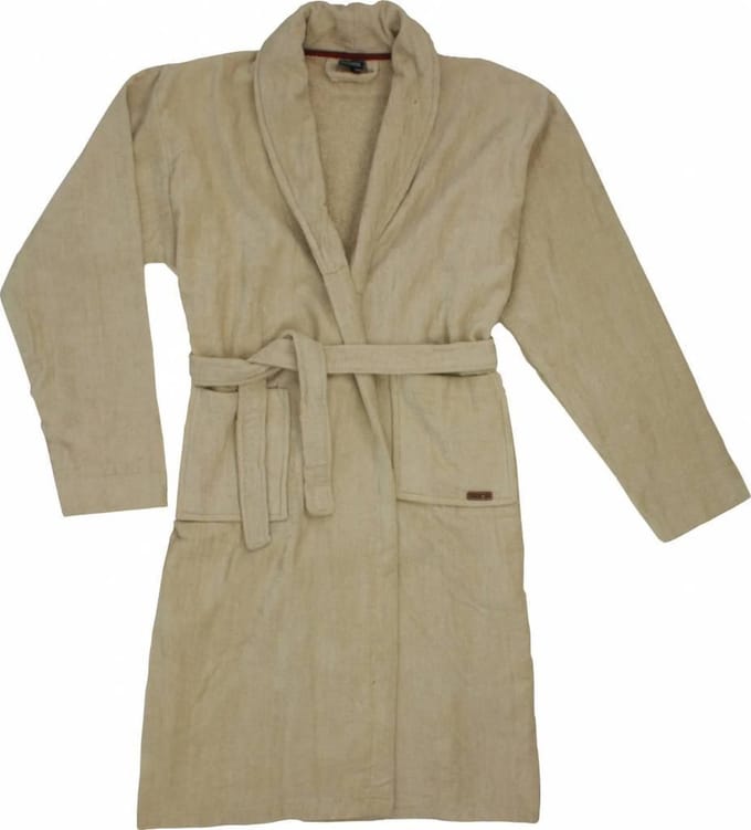 Blue Docks jongens Badjas - 100% Katoen - Badstof - Beige - Maten: 140