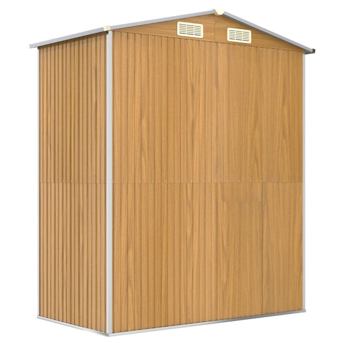 vidaXL - Tuinschuur - 192x108x223 - cm - gegalvaniseerd - staal - lichtbruin