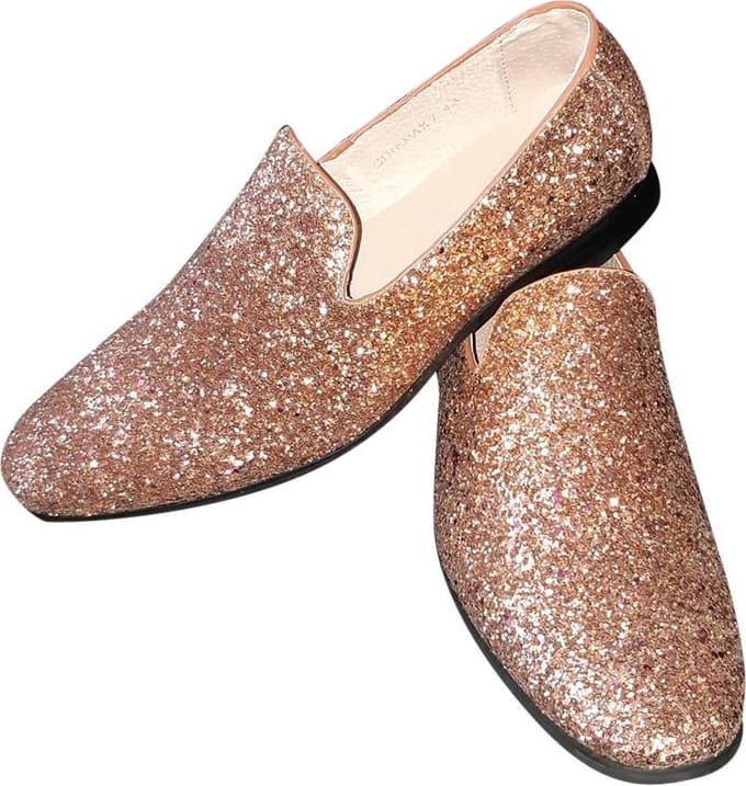 Heren - Glitter schoen - Goud - Maat 47 - Disco - Toppers 2025