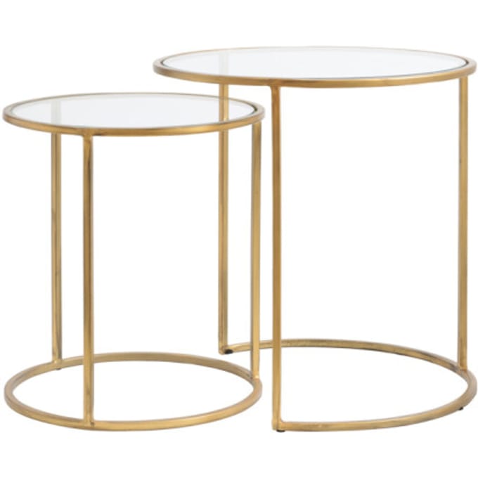 Light & Living bijzettafel duarte Ø50x52cm - set van 2