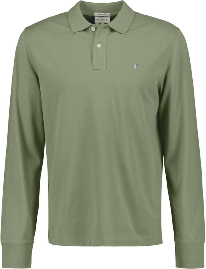 GANT Poloshirt Regular Shield Longsleeve Pique Rugger Set van 1