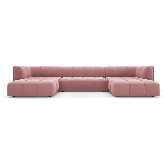 Panoramische bank Francesca velvet 5-zits | Milo Casa