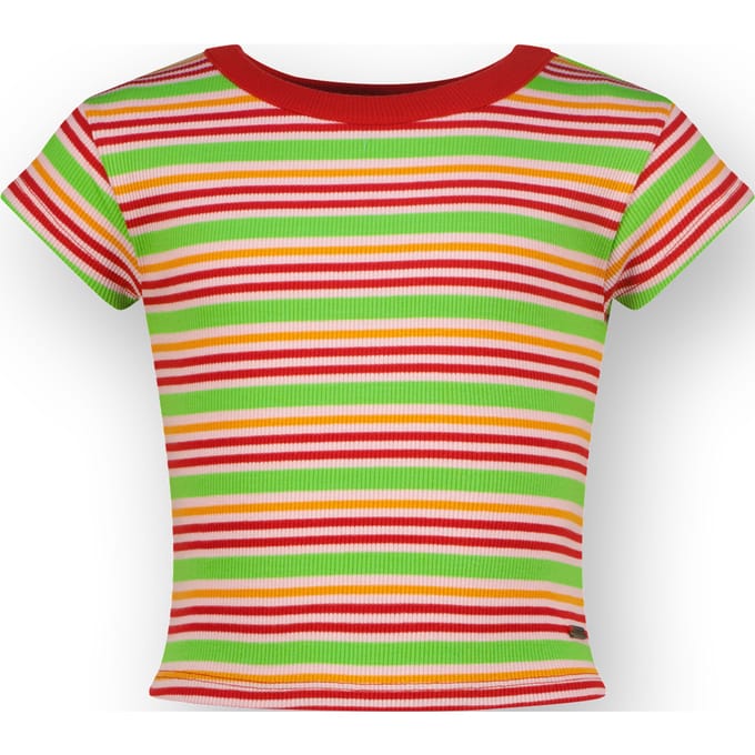 T-shirt Icon-fancy stripe rib tee