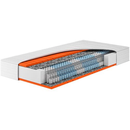 HN8 SCHLAFSYSTEME Pocketvering matras Dynamic XXL (Hard (H5), 100 x 200 cm)
