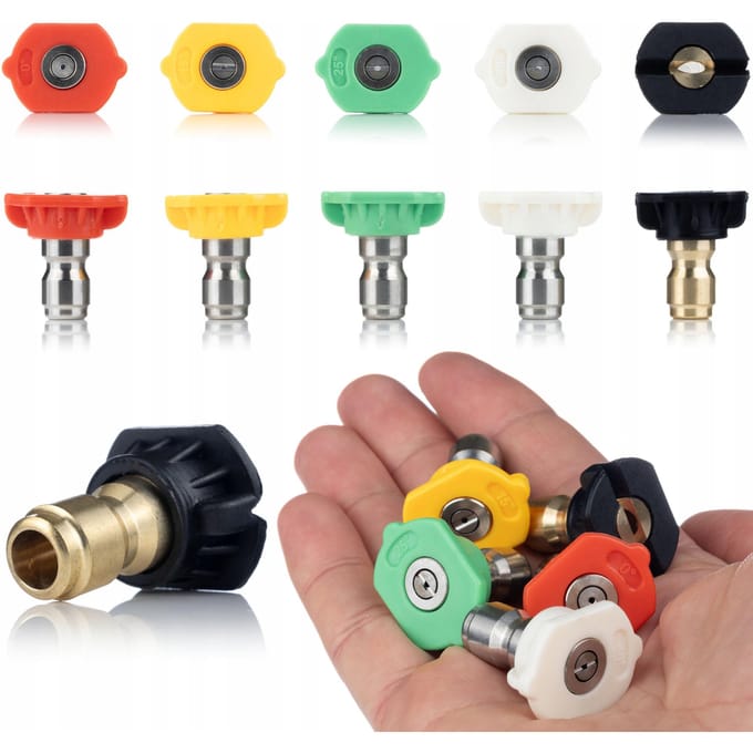 Rosfix Spuitmond Set JetSpray 5x045 - Quick Connect - 1/4"" Quick Connect, Orifice 0,045"" (1,143 - Geschikt voor Lavor, Black&Decker