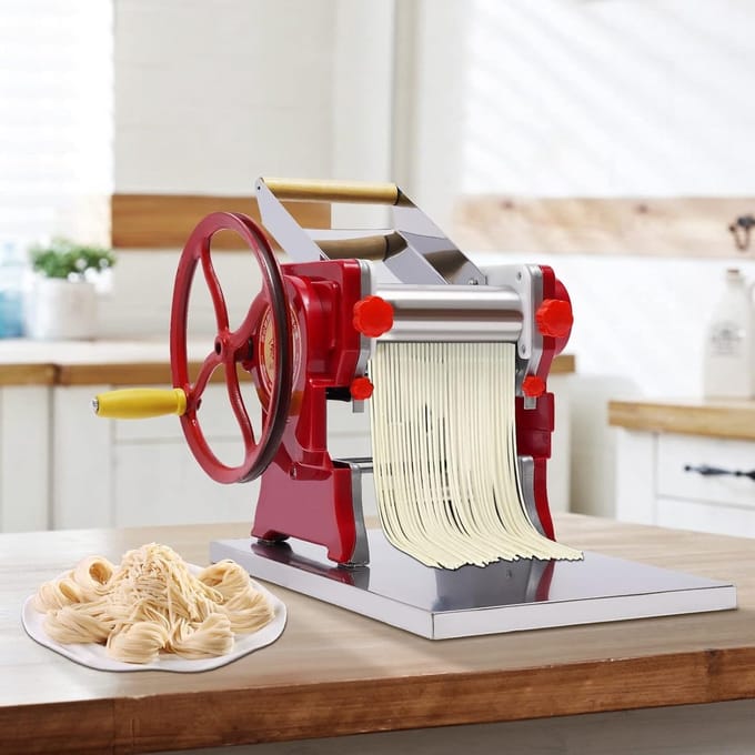 Pasta machine van roestvrij staal voor vers gemaakte pasta, deegroller en keukenaccessoire