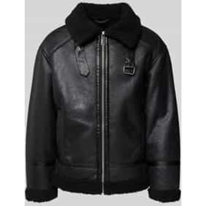 regular fit jack jas in leerlook