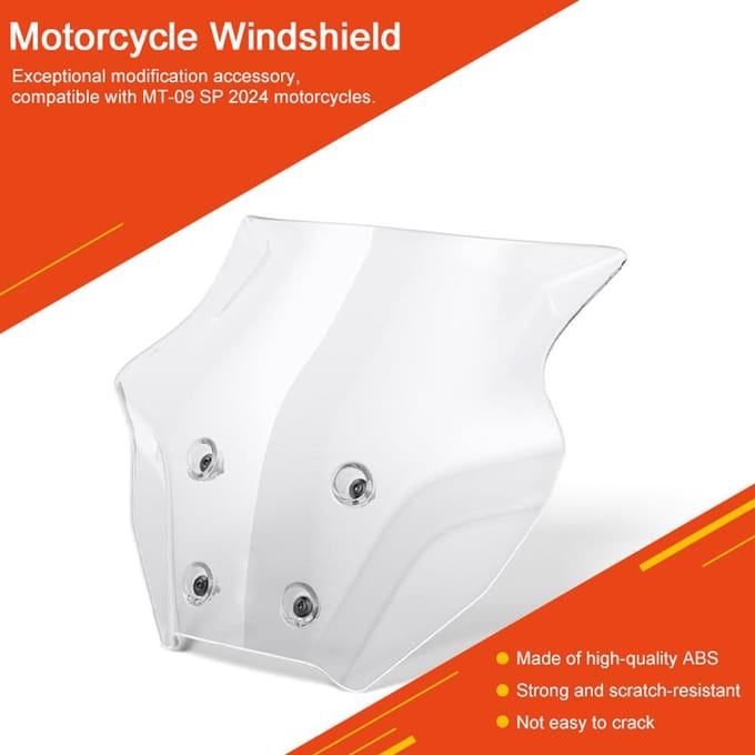 Motorvoorruit Voorruitbeschermer Luchtwinddeflector Modificatieaccessoire zwart