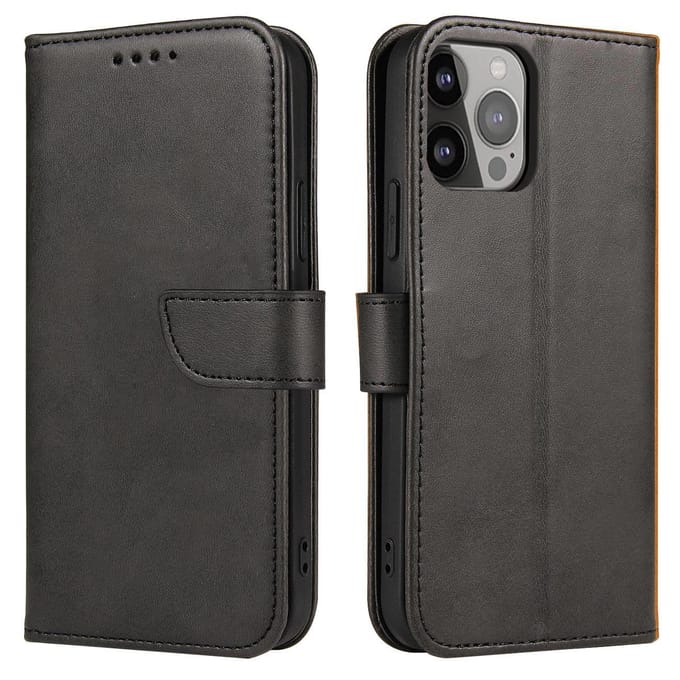 Hurtel Magnet Case Cover for Nokia X30 Flip Cover Wallet Stand Black