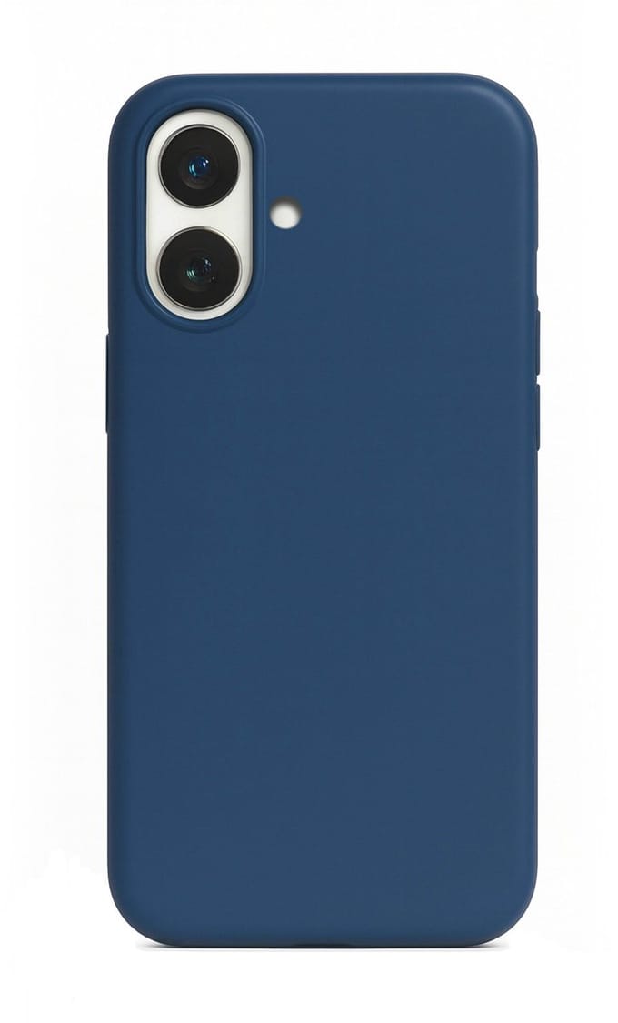 Solidenz Blauw Siliconen Case geschikt voor iPhone 16 Plus hoesje compatibel met MagSafe - Navy Blue