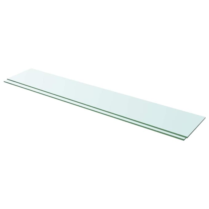 vidaXL - Schappen - 2 - st - 110x20 - cm - glas - transparant