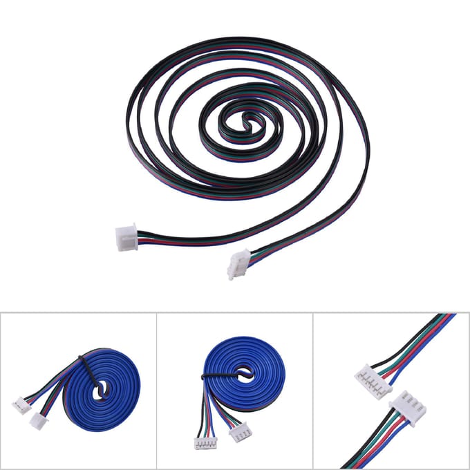 HX2.54 4-pins 6-pins Witte Dubbele Aansluitkabel voor 3D-printer Stappenmotoren 1500mm blue