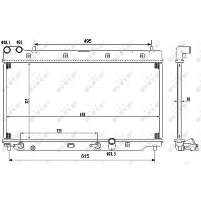 Radiator, motorkoeling NRF 53110