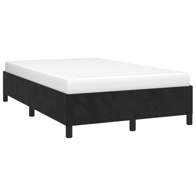 vidaXL - Bedframe - zonder - matras - 120x200 - cm - fluweel - zwart