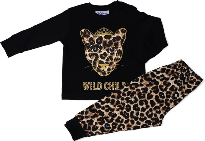 Fun2Wear - Pyjama Wild Child - Zwart - Maat 80 - Meisjes