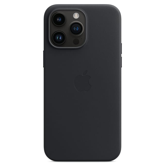 Leather Backcover MagSafe voor de Apple iPhone 14 Pro Max - Midnight