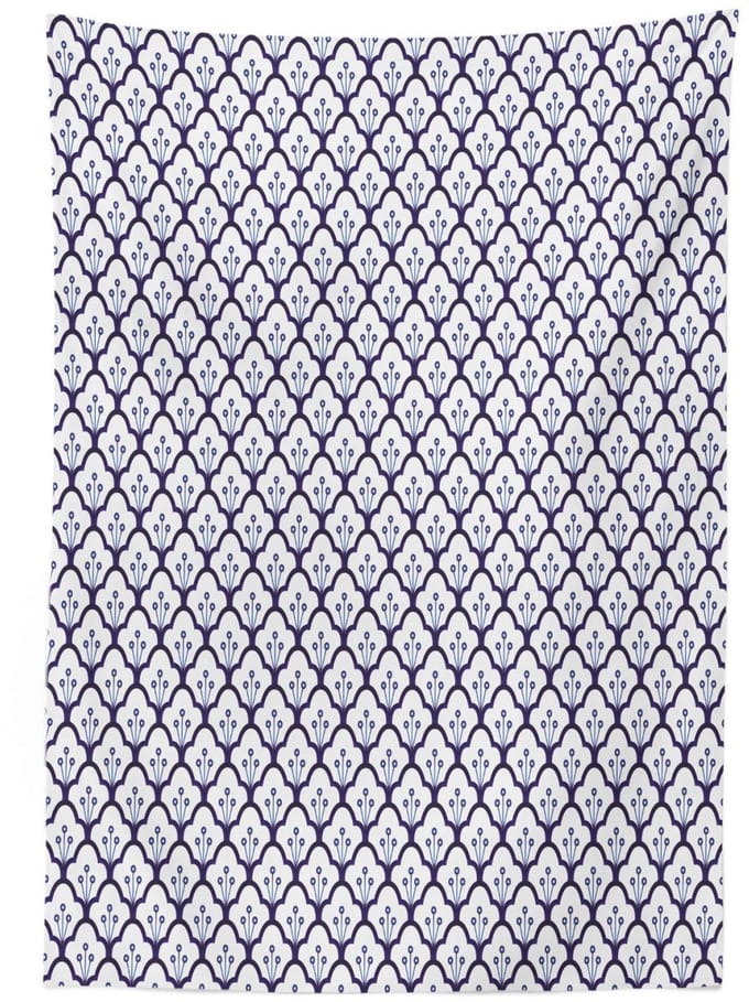 ABAKUHAUS Tafelkleed – Delfts Blauw Ontwerp – Indigo/Wit – 140x170 cm