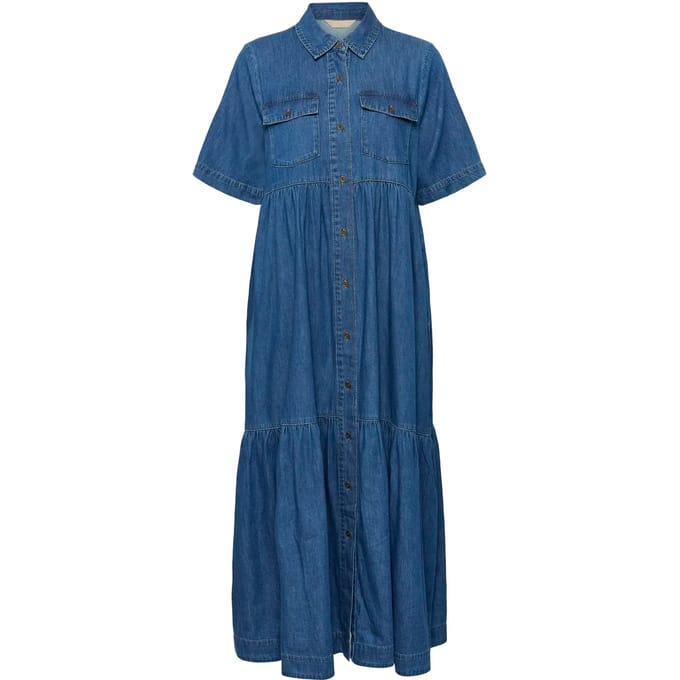 Lange denim damesjurk CULTURE Mona Arpa
