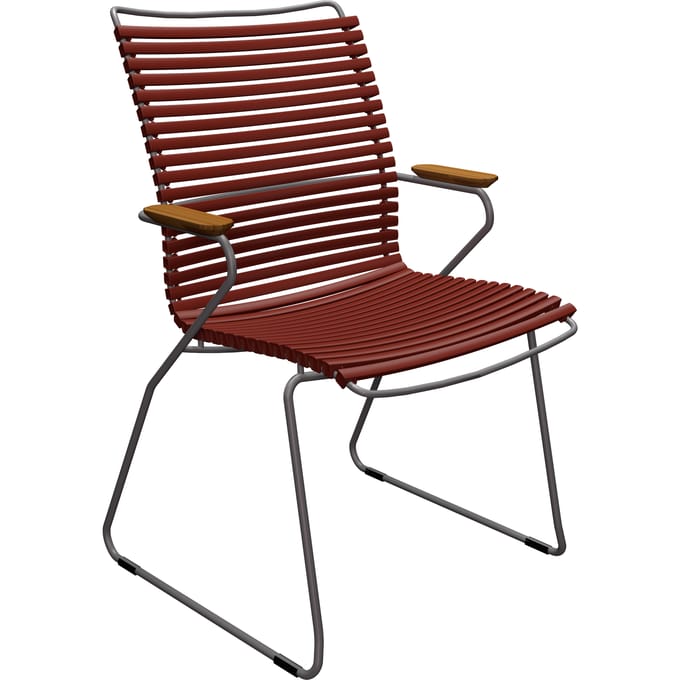 HOUE - Click Dining Armleunstoel met hoge rugleuning - Paprika - rood