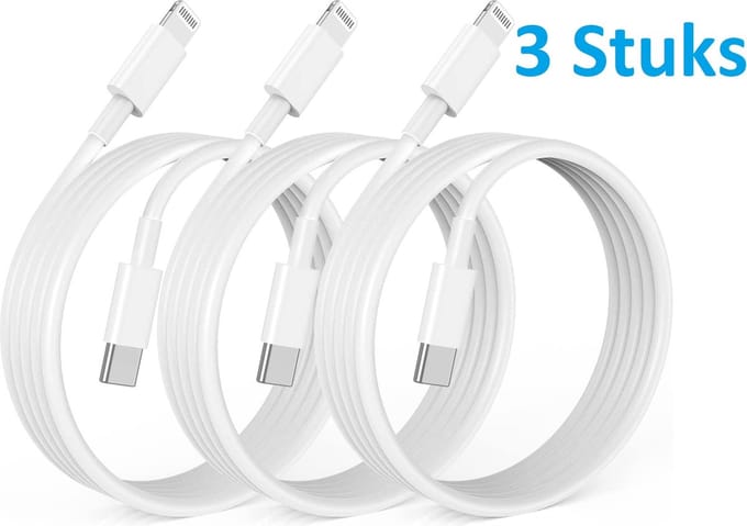 USB C Kabel -1m Geschikt voor iPhone 12/13/14 - 3 Pack