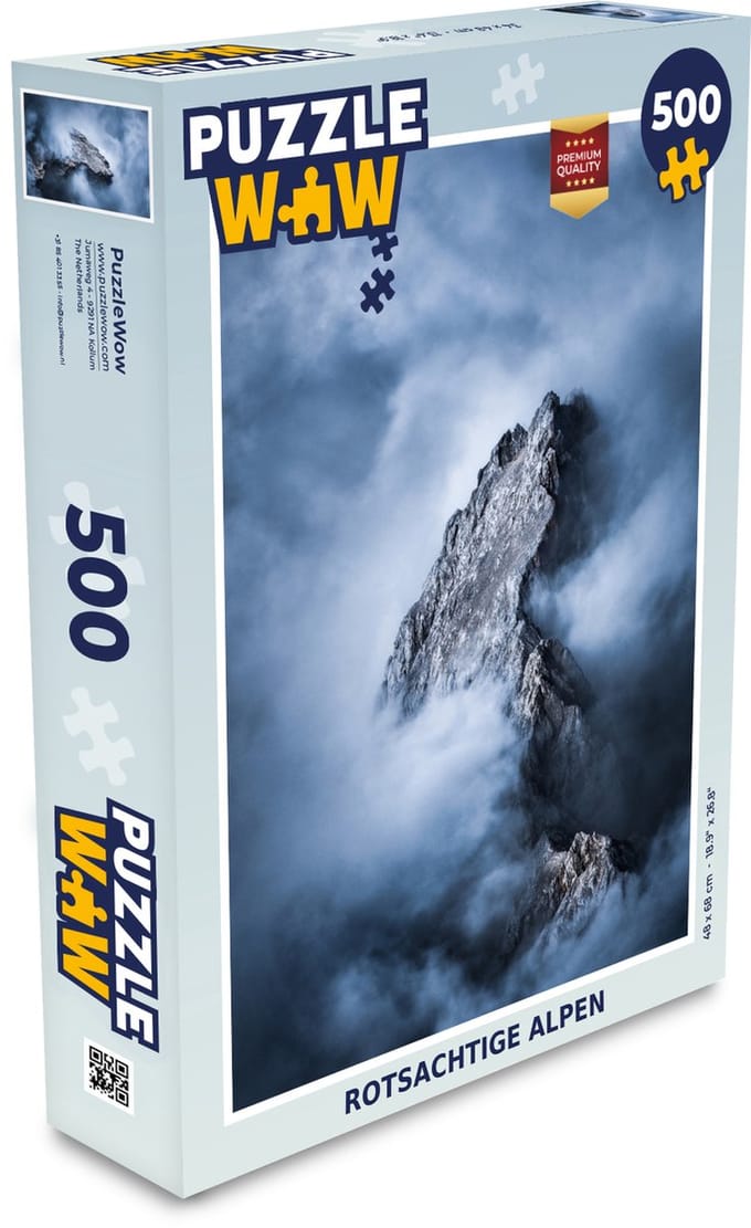 Puzzel Alpen - Rots - Wolken - Legpuzzel - Puzzel 500 stukjes