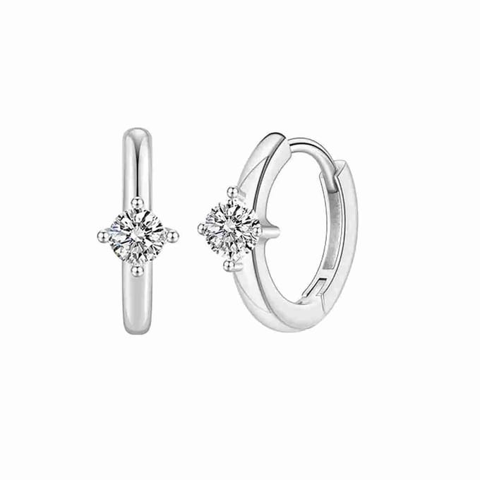 WeLoveSilver - chirurgisch stalen oorringen - kristal - 6 cm