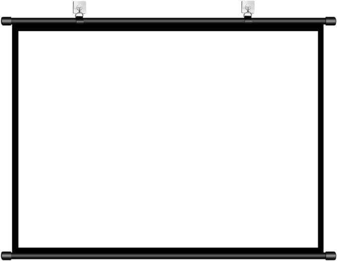 Projectorscherm - Filmscherm - Thuisbioscoop - Handmatig uitschuifbaar - 60 inch - Wit