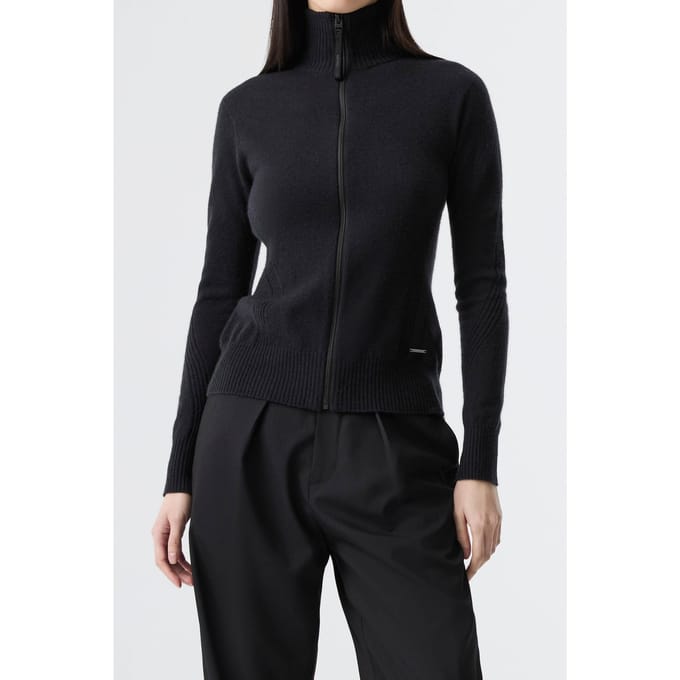 AlphaTauri Fehca V1.y8.02 Flat-knit-jacket Black Taglia: S | Cardigan Outlet | Donna | Nero