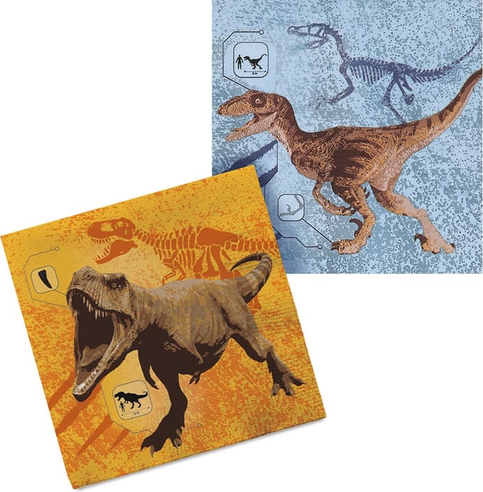 Boland - Set 20 papieren servetten T-rex - Dino's - Dino - Kinderfeestje