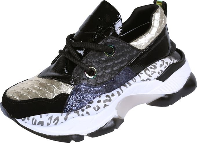 Zwarte, bedrukte dames sneakers VICES / 41