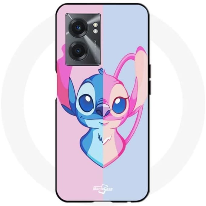 Realme V23 case stitch en engelblauw en roze
