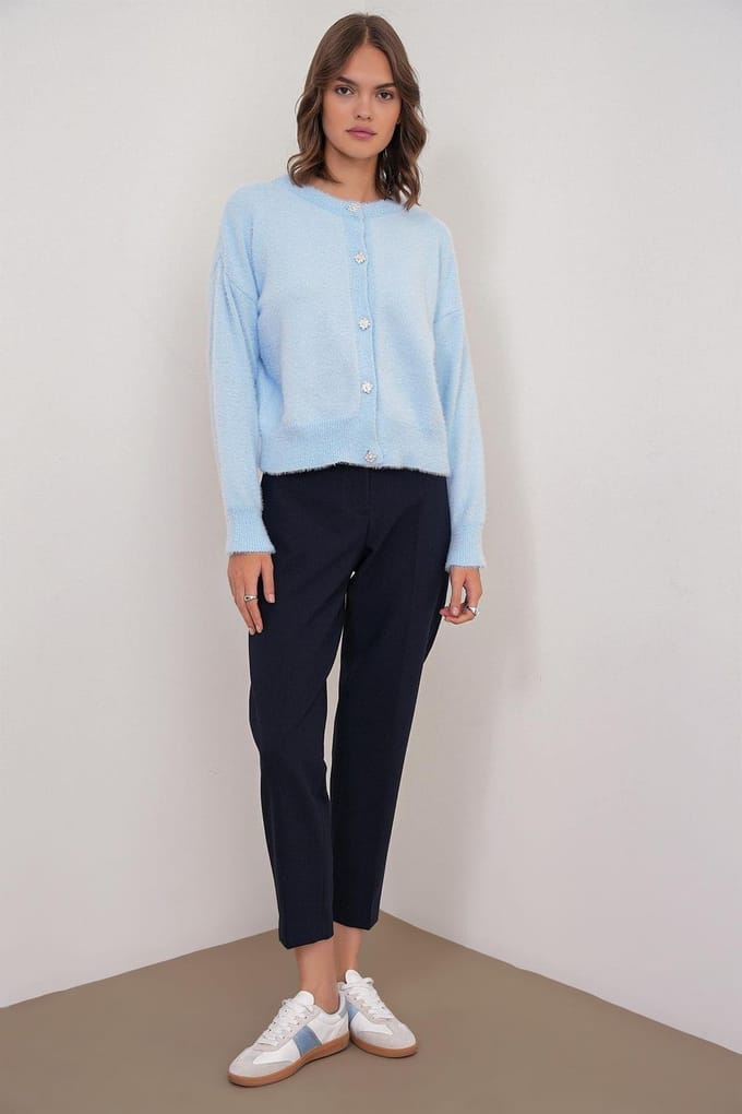 Geknoopte Oversized Gestructureerde Cardigan