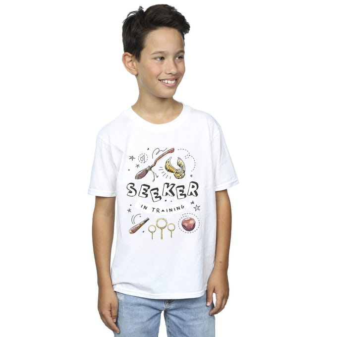 Harry Potter Jongens Zoeker In Training T-Shirt (Wit)