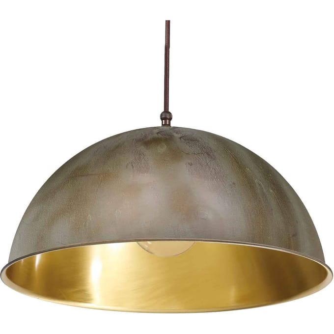 Moretti Luce Hanglamp Circle goud / messing antiek, Ø30cm