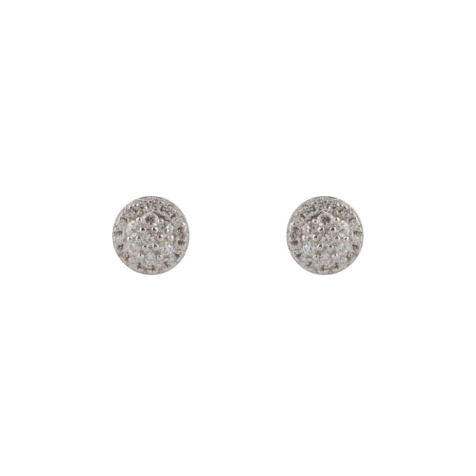 Classics&More - Zilveren oorknoppen gerodineerd met zirkonia - pave
