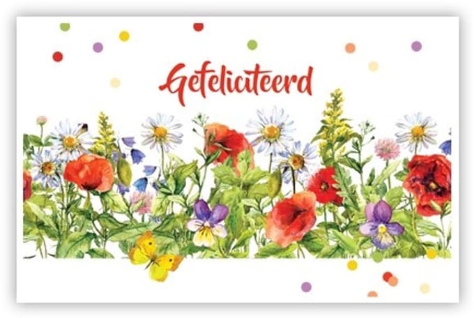 Cadeau Enveloppe "Strook met bloemen"