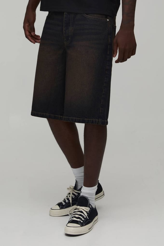 Regular Rigid Denim Jorts | Dark Wash | Size 44