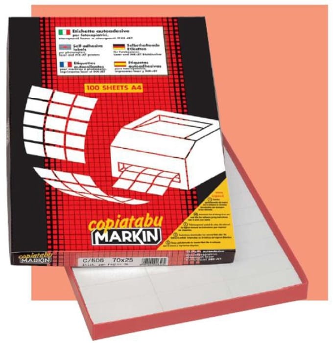 Markin 210A455 etiket Wit 600 stuk(s)