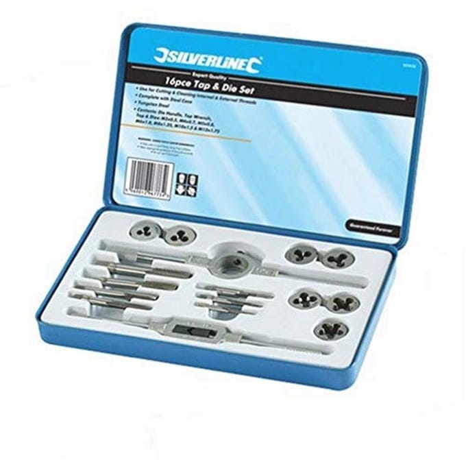 Professionele draadsnijgereedschap set - 16-delig, metrisch