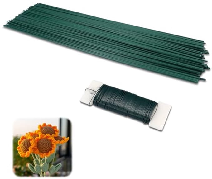 Steekdraad voor Bloemen en Knutselen - 100 Stuks, 30 cm, Groen, Herbruikbaar