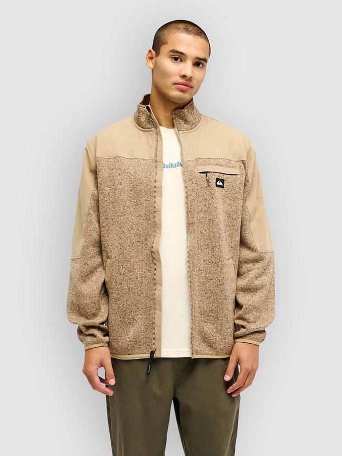 Quiksilver Keller Outdoor Sweatshirt Met Rits Beige M Man
