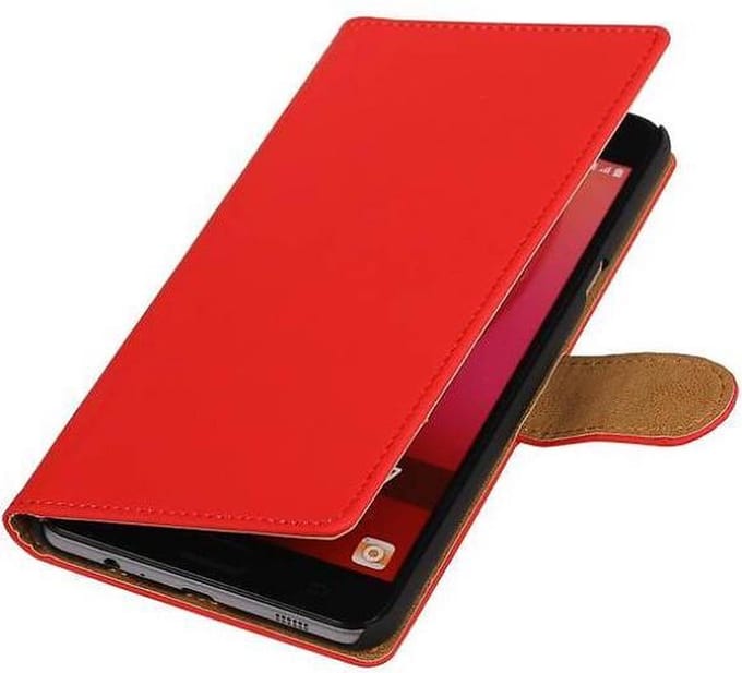 Bookstyle Wallet Case Hoesjes Geschikt voor Samsung Galaxy C7 Rood