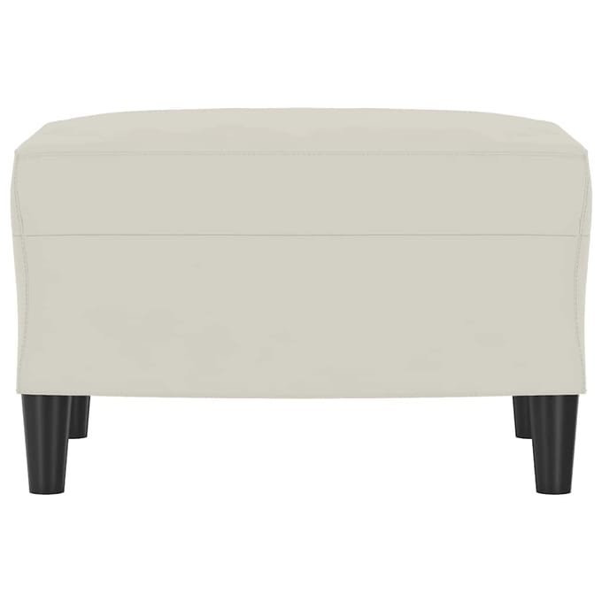vidaXL - Voetenbank - 60x50x41 - cm - fluweel - crèmekleurig