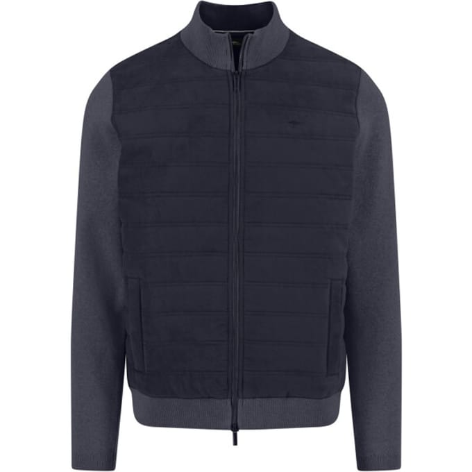 Fynch Hatton - Sweatvest - Mannen - L - Blauw - Katoen - 1509-340