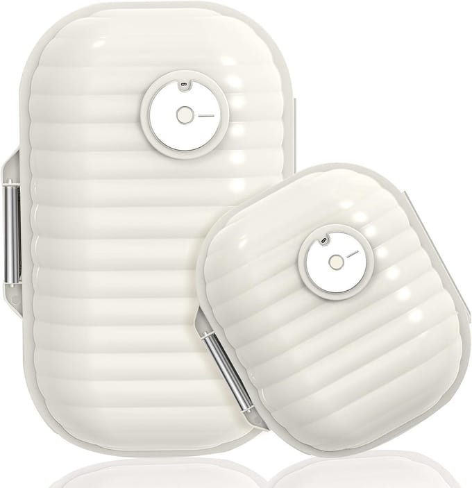 Tweedelige pillendoosset - 7-daagse pillendoos - Draagbare pillendoos van voedselveilig materiaal - Reisformaat - Compacte pillendoos - Wit