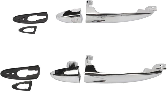 Dailygoods- Handgreep Set - Deurhandgrepen - Voor Lancia Ypsilon 2003-2011 - Chroom - 100% Nieuw - Van Plastic - Deurgreep