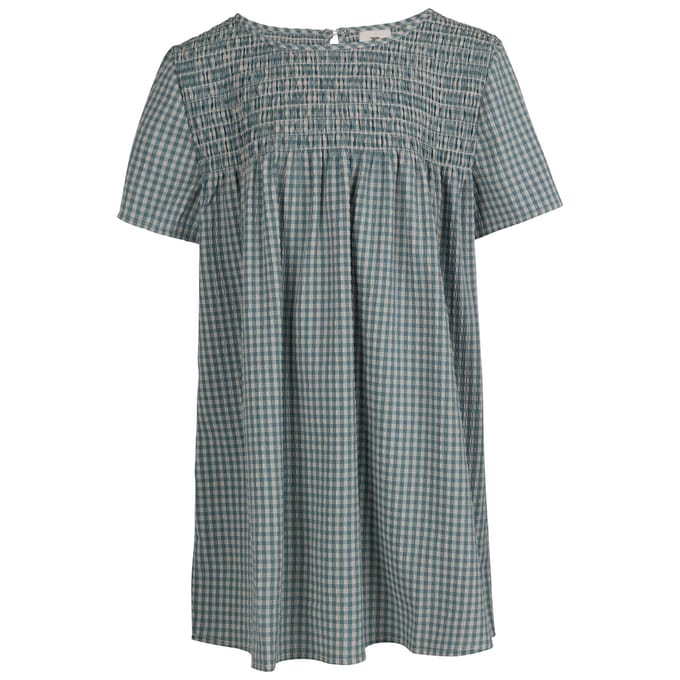 Trespass Dames/Dames Candice Gingham Smock Top (Storm Blauw)