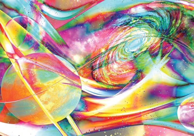 Colourful Space Photo Wallcovering