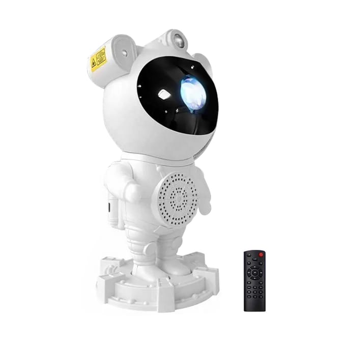 Lampe de projection de nuit étoilée Spaceman 100 - 240 V ~ 50/60 Hz 0,4 A Lampe de table à brancher avec étoiles blanc